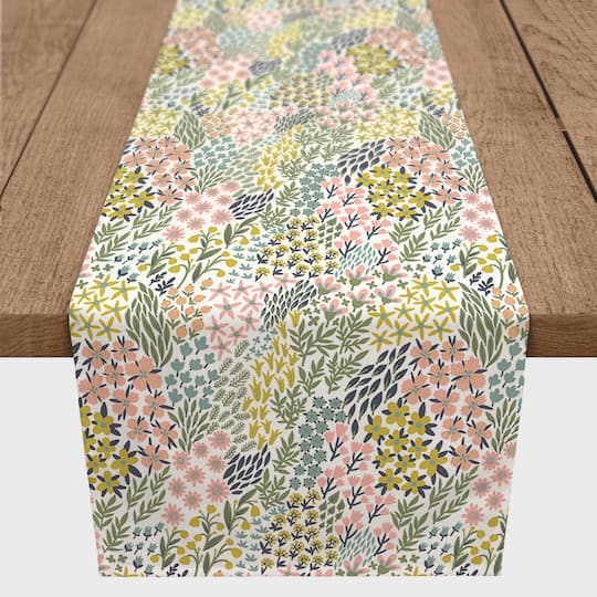Funky Floral 16" x 72" Cotton Twill Runner